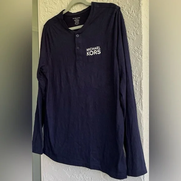 Michael Kors Navy Blue Long Sleeve Top - Picture 4 of 7